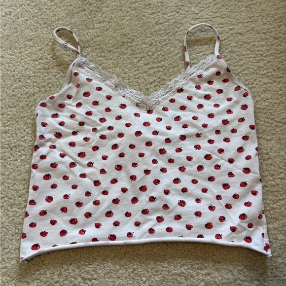 Brandy Melville Tops - Brandy Melville Strawberry Cropped Tank